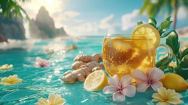 Ginger Tea with lemon